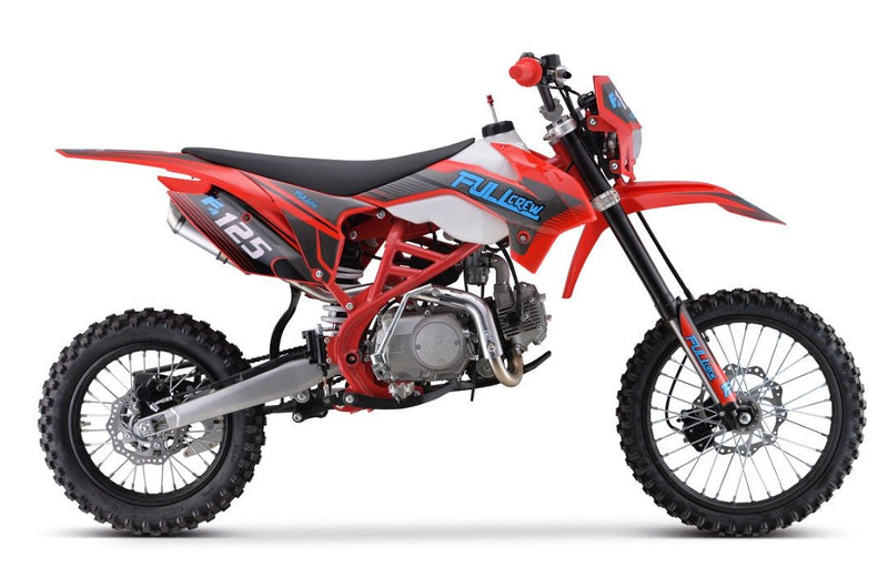 BRZ 125cc Racing Team Pro Start Manual Dirt Bike 17/14" Big Wheel - Mini Quad Bikes