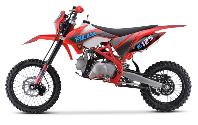 BRZ 125cc Racing Team Pro Start Manual Dirt Bike 17/14" Big Wheel - Mini Quad Bikes