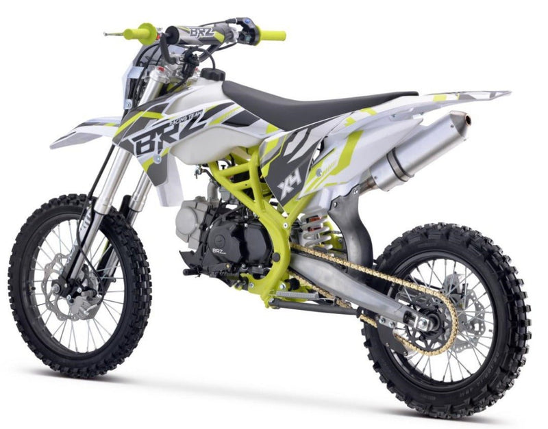 BRZ 125cc Racing Team Pro Start Manual Dirt Bike 17/14" Big Wheel - Mini Quad Bikes