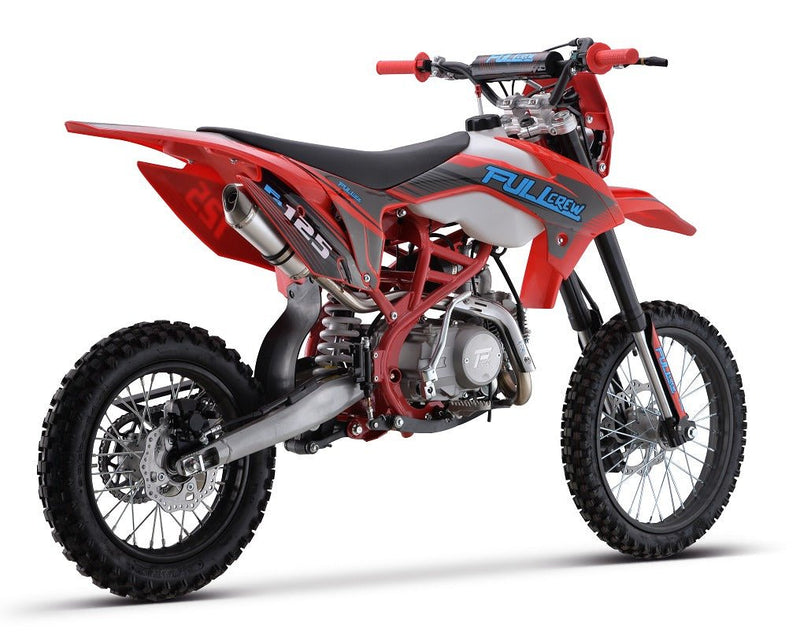 BRZ 125cc Racing Team Pro Start Manual Dirt Bike 17/14" Big Wheel - Mini Quad Bikes