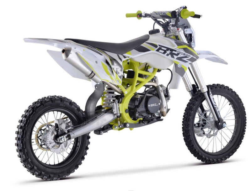 BRZ 125cc Racing Team Pro Start Manual Dirt Bike 17/14" Big Wheel - Mini Quad Bikes