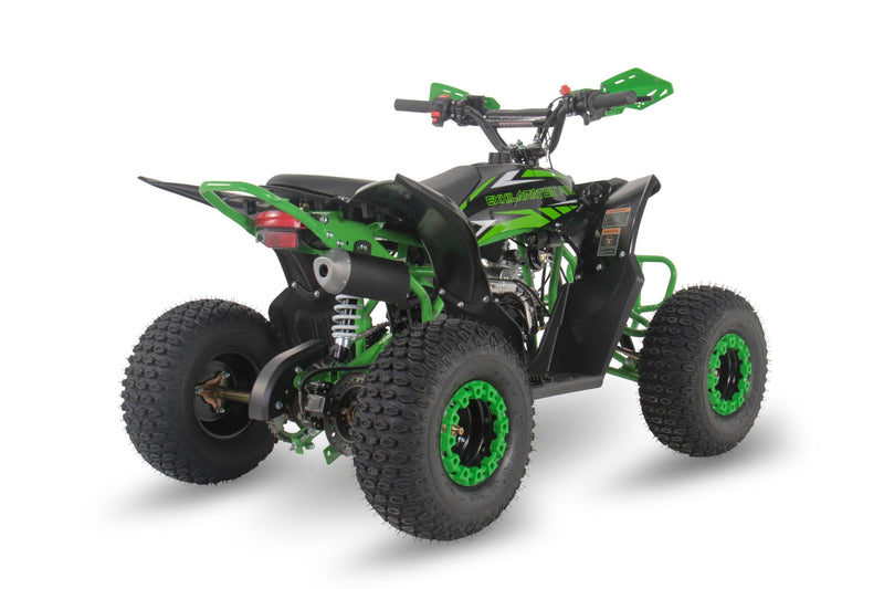 EXHILARATOR-PRO 110CC GREEN PETROL JUNIOR QUAD BIKE AUTO & REVERSE - Mini Quad Bikes