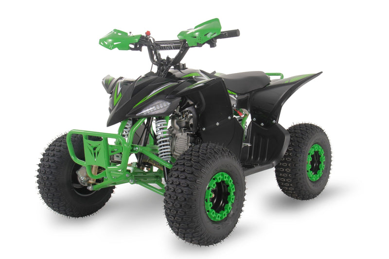 EXHILARATOR-PRO 110CC GREEN PETROL JUNIOR QUAD BIKE AUTO & REVERSE - Mini Quad Bikes