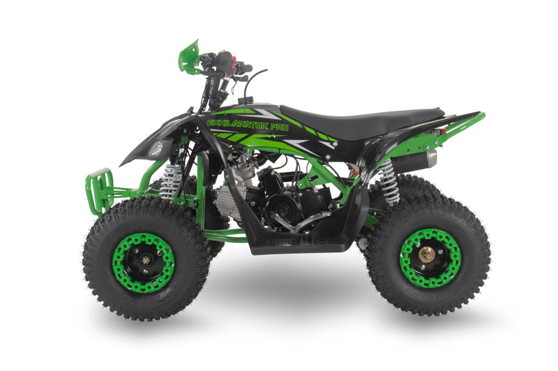 EXHILARATOR-PRO 110CC GREEN PETROL JUNIOR QUAD BIKE AUTO & REVERSE - Mini Quad Bikes