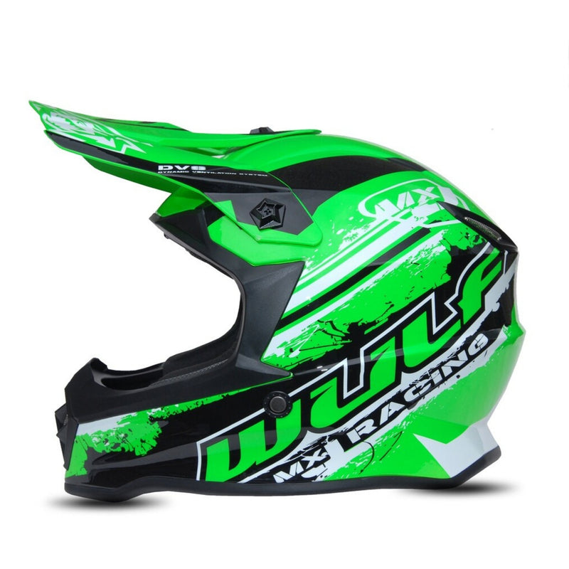 Green Wulfsport Off-Road Pro Helmet - Mini Quad Bikes