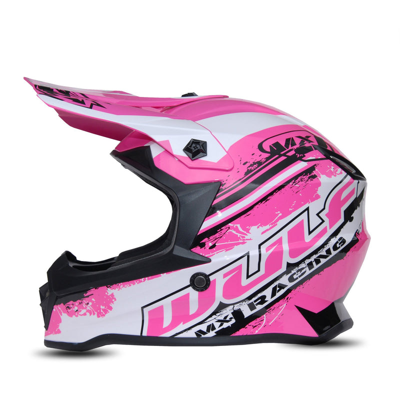 Helmet Pink Kids Helmet For Quad WULFSPORT CUB FLITE-XTRA KIDS MX