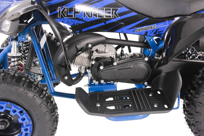 THE MINI KLF 50CC BLUE RACER KIDS ELITE PETROL QUAD BIKE - Mini Quad Bikes