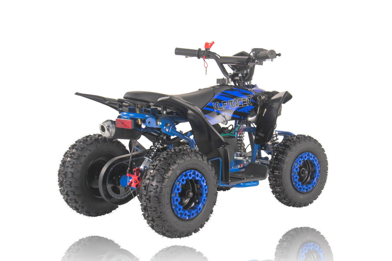 THE MINI KLF 50CC BLUE RACER KIDS ELITE PETROL QUAD BIKE - Mini Quad Bikes