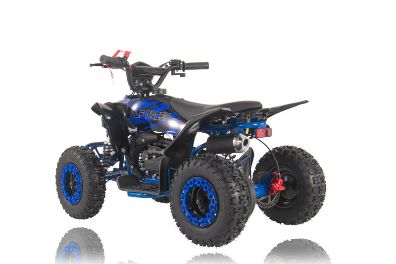 THE MINI KLF 50CC BLUE RACER KIDS ELITE PETROL QUAD BIKE - Mini Quad Bikes