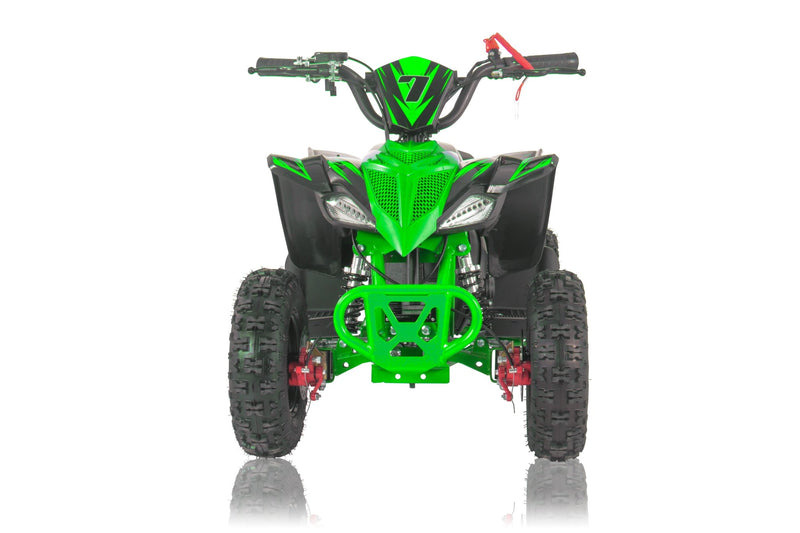 THE MINI KLF 50CC GREEN RACER KIDS ELITE PETROL QUAD BIKE - Mini Quad Bikes