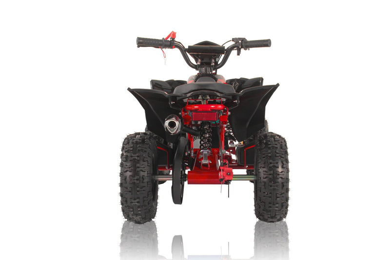 THE MINI KLF 50CC RED RACER KIDS ELITE PETROL QUAD BIKE - Mini Quad Bikes