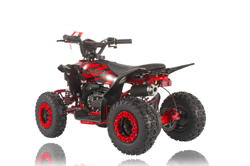 THE MINI KLF 50CC RED RACER KIDS ELITE PETROL QUAD BIKE - Mini Quad Bikes