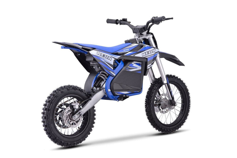 Ultimate Neon Blaze X: High-Powered 1600w 48v Electric Dirt Bike for Kids & Juniors - Safe & Eco-Friendly - Mini Quad Bikes