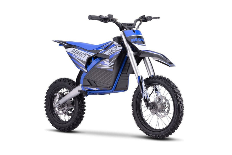 Ultimate Neon Blaze X: High-Powered 1600w 48v Electric Dirt Bike for Kids & Juniors - Safe & Eco-Friendly - Mini Quad Bikes